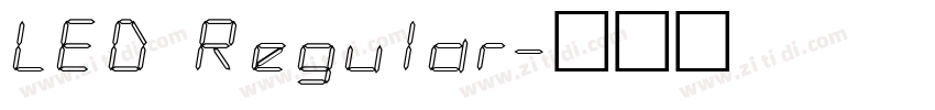 LED Regular字体转换